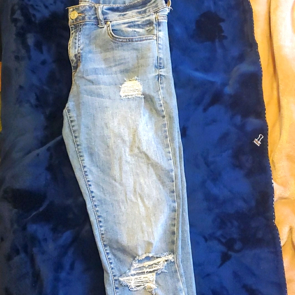Distressed jeans